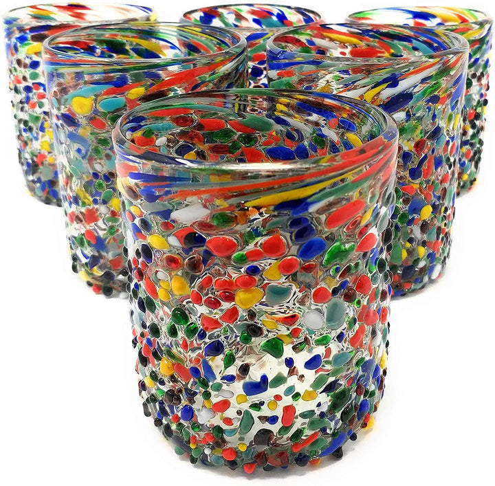 Confetti Rock Tumbler-Gläser – 6er-Set (je 274 ml)