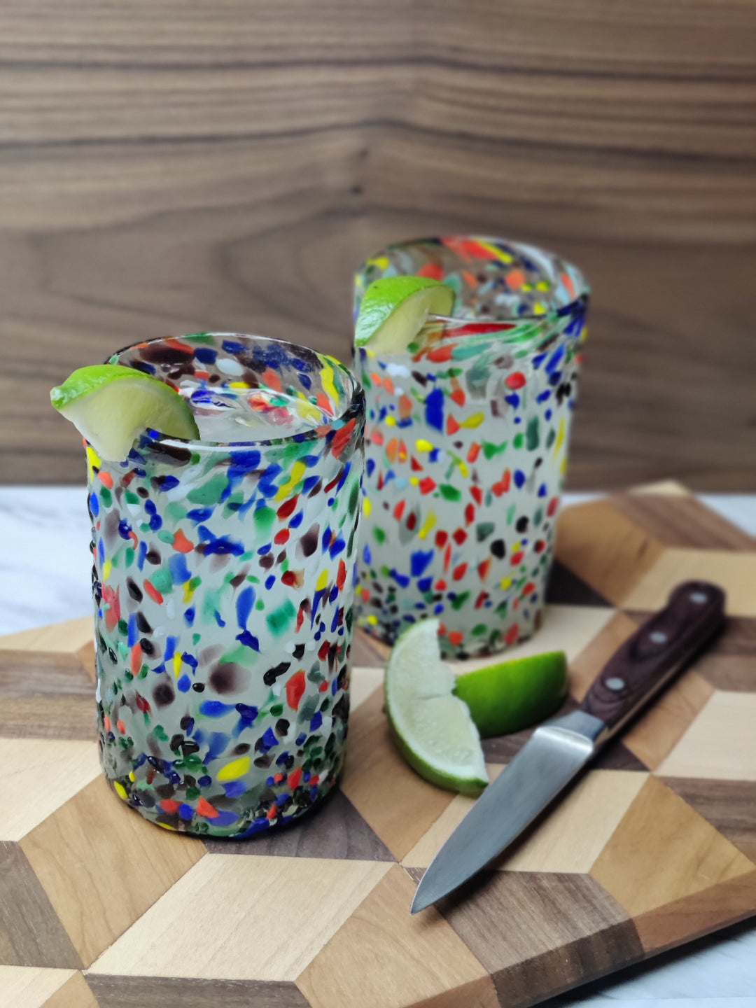 Trinkgläser im Konfetti-Rock-Design – 6er-Set (je 14 oz)