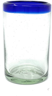 Saftgläser mit Kobaltblauem Rand – 6er-Set (je 227 ml)