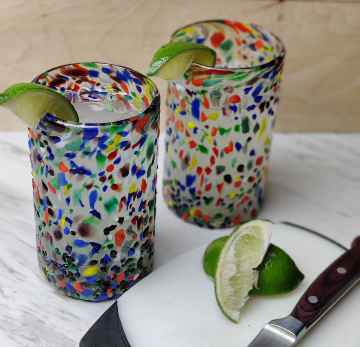 Trinkgläser im Konfetti-Rock-Design – 6er-Set (je 14 oz)