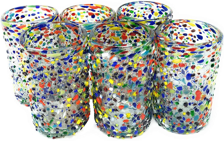 Trinkgläser im Konfetti-Rock-Design – 6er-Set (je 14 oz)