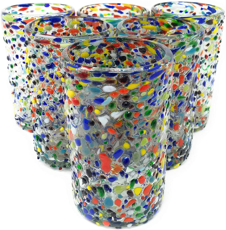 Trinkgläser im Konfetti-Rock-Design – 6er-Set (je 14 oz)