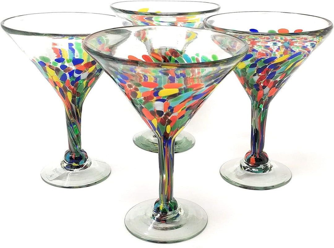 Confetti Design Modern Margarita Glasses - Set of 4