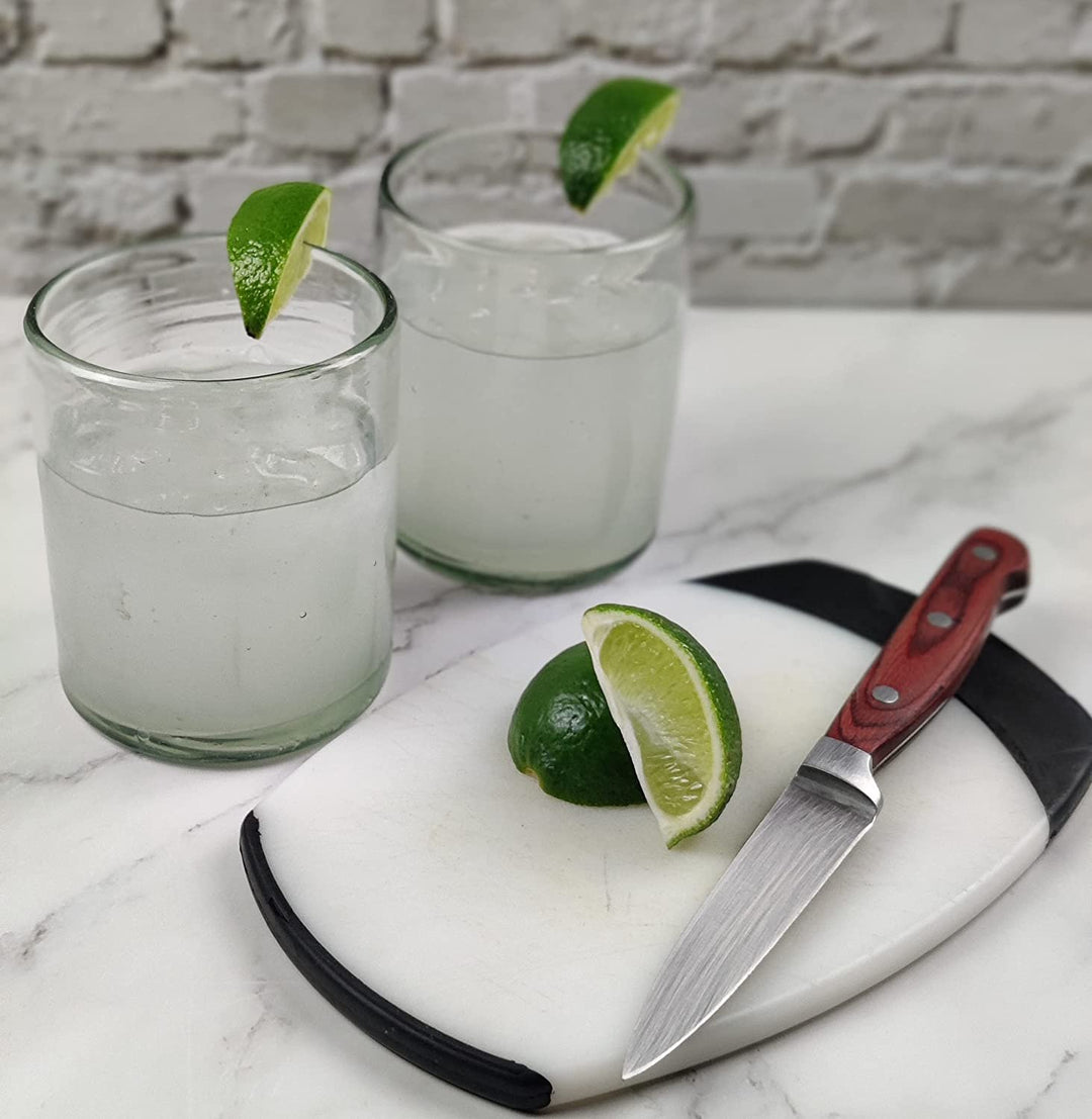 Mundgeblasene mexikanische Trinkgläser – Set mit 6 naturklaren Trinkgläsern (je 274 ml)