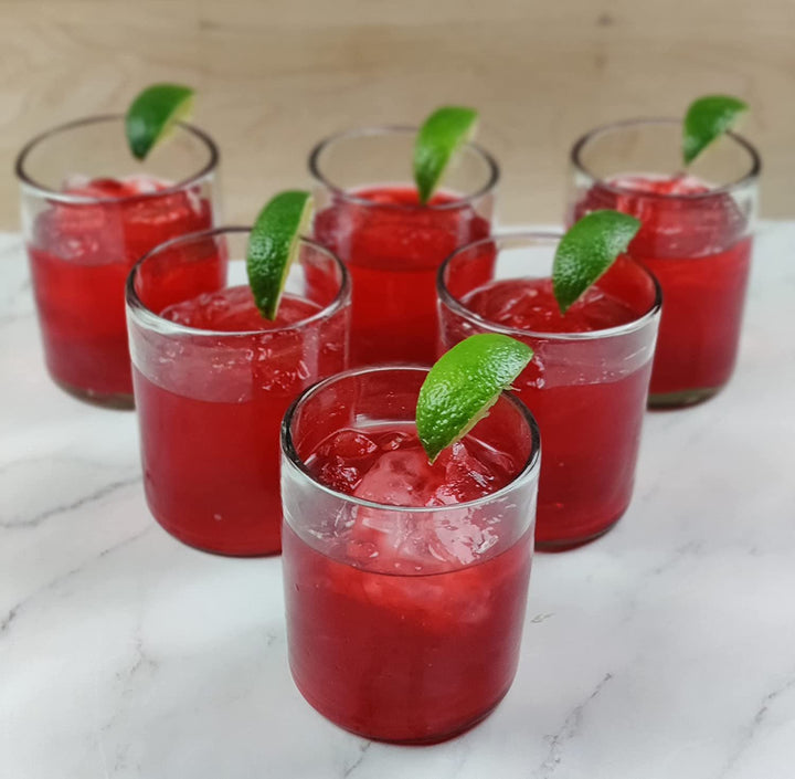 Mundgeblasene mexikanische Trinkgläser – Set mit 6 naturklaren Trinkgläsern (je 274 ml)