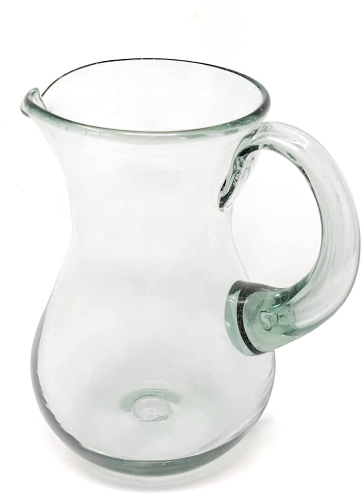 Mexikanische Krug aus mundgeblasenem Glas – natürliches klares Design (84 oz)