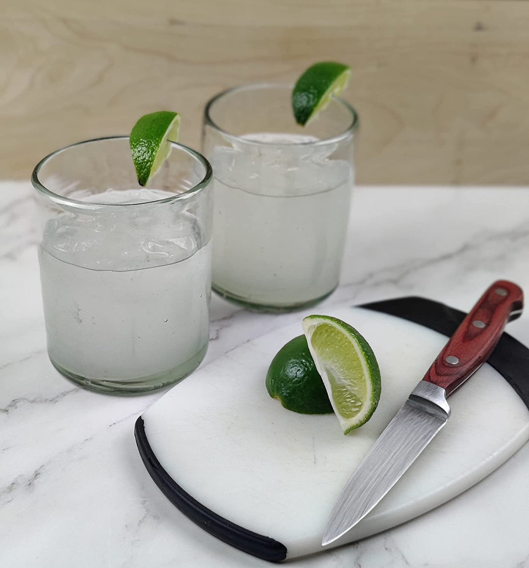 Mundgeblasene mexikanische Trinkgläser – Set mit 6 naturklaren Trinkgläsern (je 274 ml)