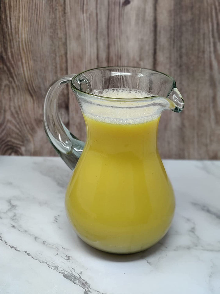 Mexikanische Krug aus mundgeblasenem Glas – natürliches klares Design (84 oz)