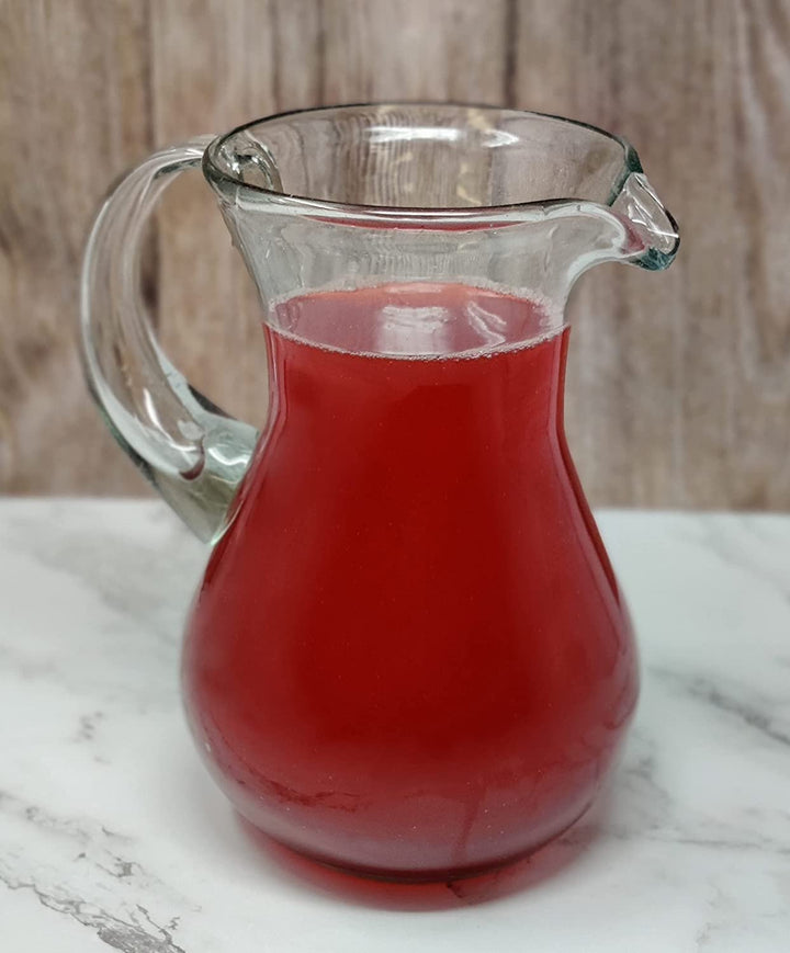 Mexikanische Krug aus mundgeblasenem Glas – natürliches klares Design (84 oz)